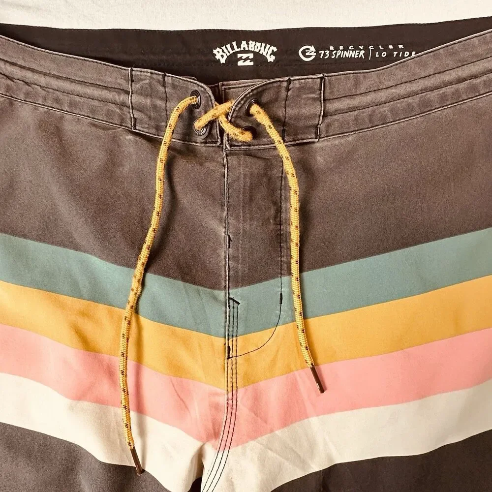 Men’s Size 36 Swim Trunks - Billabong Recycler Board Shorts Color Block Surfer